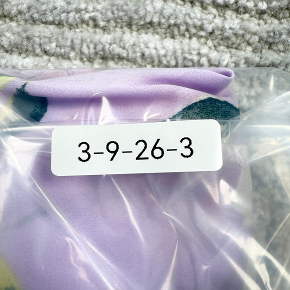 Pleione Floral Tie Neck Blouse Women's XL Purple Cottagecore Romantic Boho Chic - Picture 8 of 8